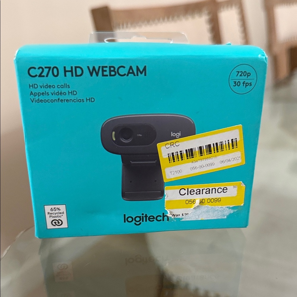 New Logitech C270 HD Webcam in Black